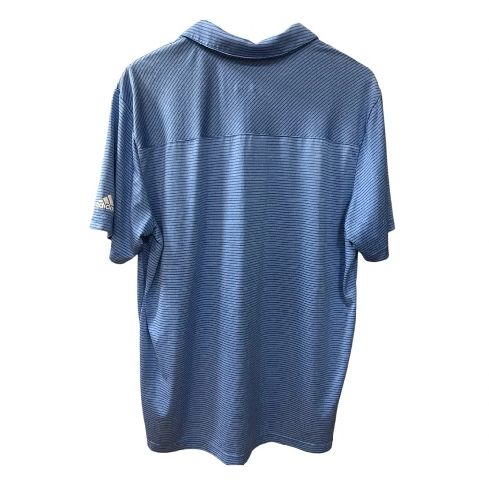 Adidas Men’s Blue Striped Golf Polo Shirt Size XL